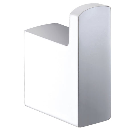 Eden Robe Hook - Chrome & White