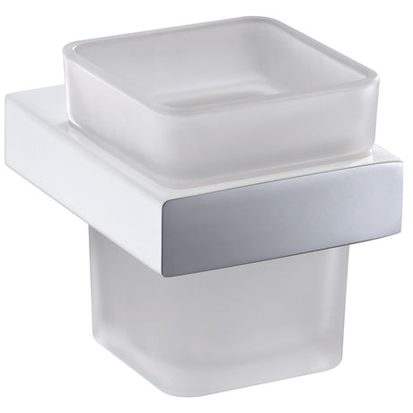 Eden Tumbler Holder - Chrome & White