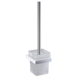 Eden Toilet Brush Holder - Chrome & White