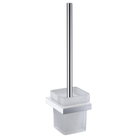 Eden Toilet Brush Holder - Chrome & White