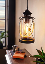Pendant Light BRADFORD 13 Steel Black
