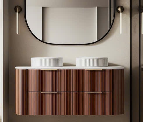 CETO ARTIS-D Wall Hung Vanity Walnut (All Sizes)
