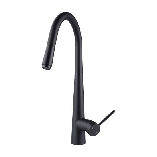 AQU Round Pull Out Kitchen Sink Mixer Tap