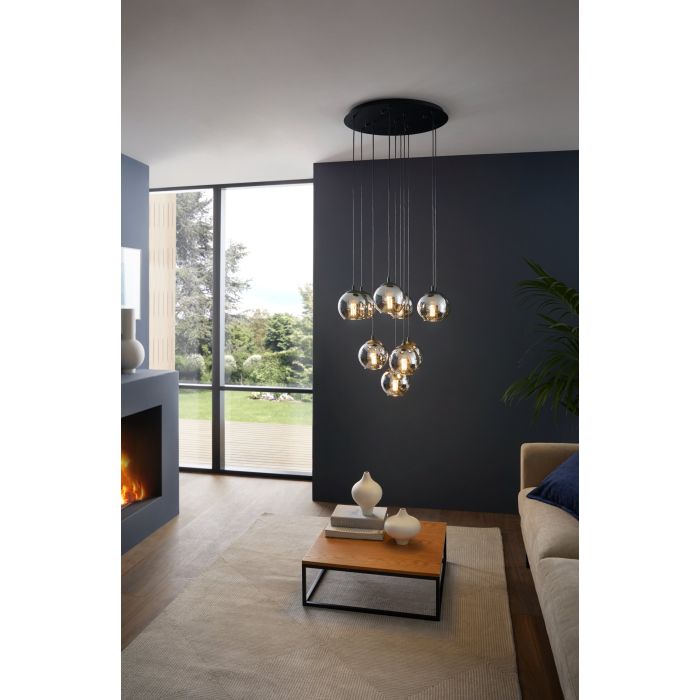 ARISCANI pendant light Glass Black Transparent