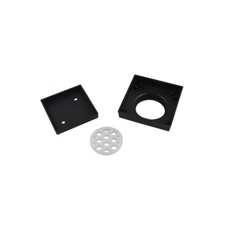 Brass Smart Tile Insert Floor Waste Shower Grate Drain 115x115mm - Black