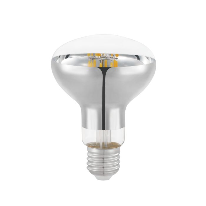 8W E27 LED R80 warm white globe clear (6PCS)