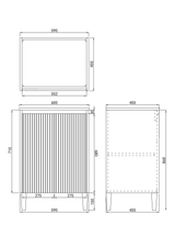 Brighton Freestanding PVC Vanity 600mm (Matte White)