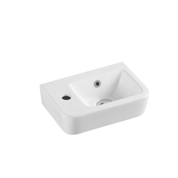 Compact Rectangle Wall Hung Basin (Mini 37L/MINI 37R) (Rectangle: 375x245x135)
