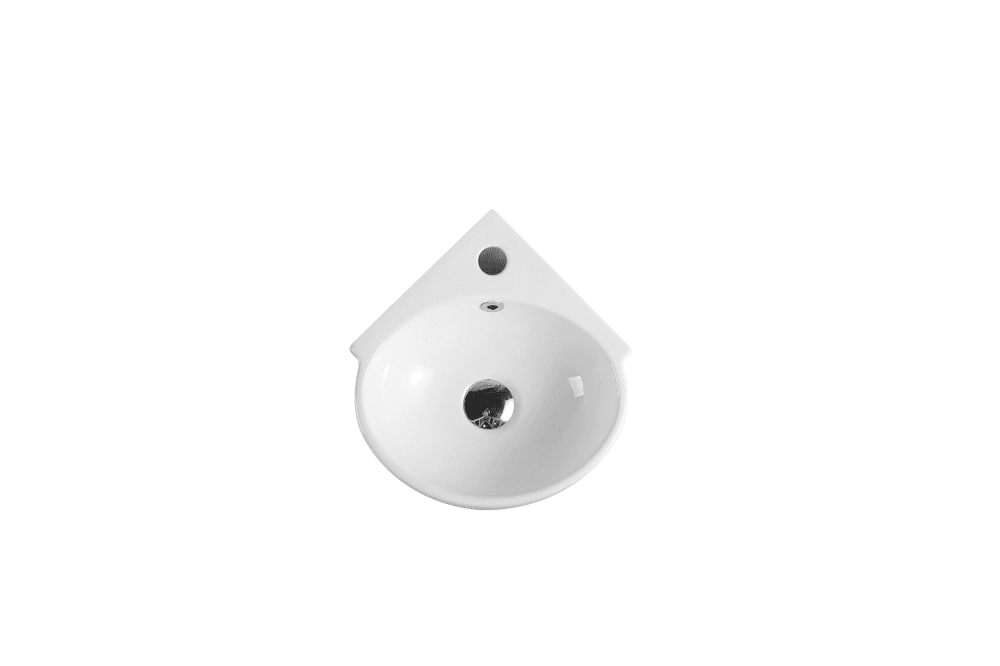 Compact Round Wall Hung Basin (Mini 39) (Round: 390x365x130)