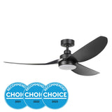 TORQUAY 56 DC Ceiling Fan With LED Light (Black) - Clearance