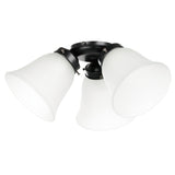 WAIKIKI Ceiling Fan E27 Light Accessory (Black) - Clearance