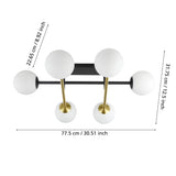 PAZ Ceiling Light 6x40W - Brushed Brass - Clearance