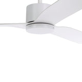 ILUKA 60 DC ceiling fan with LED light (Matte White) - Clearance