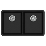 Aleksander Double Bowls Granite Black Kitchen Sink (810x480x230)
