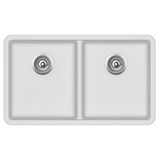 Aleksander Double Bowls Granite White Kitchen Sink (810x480x230)