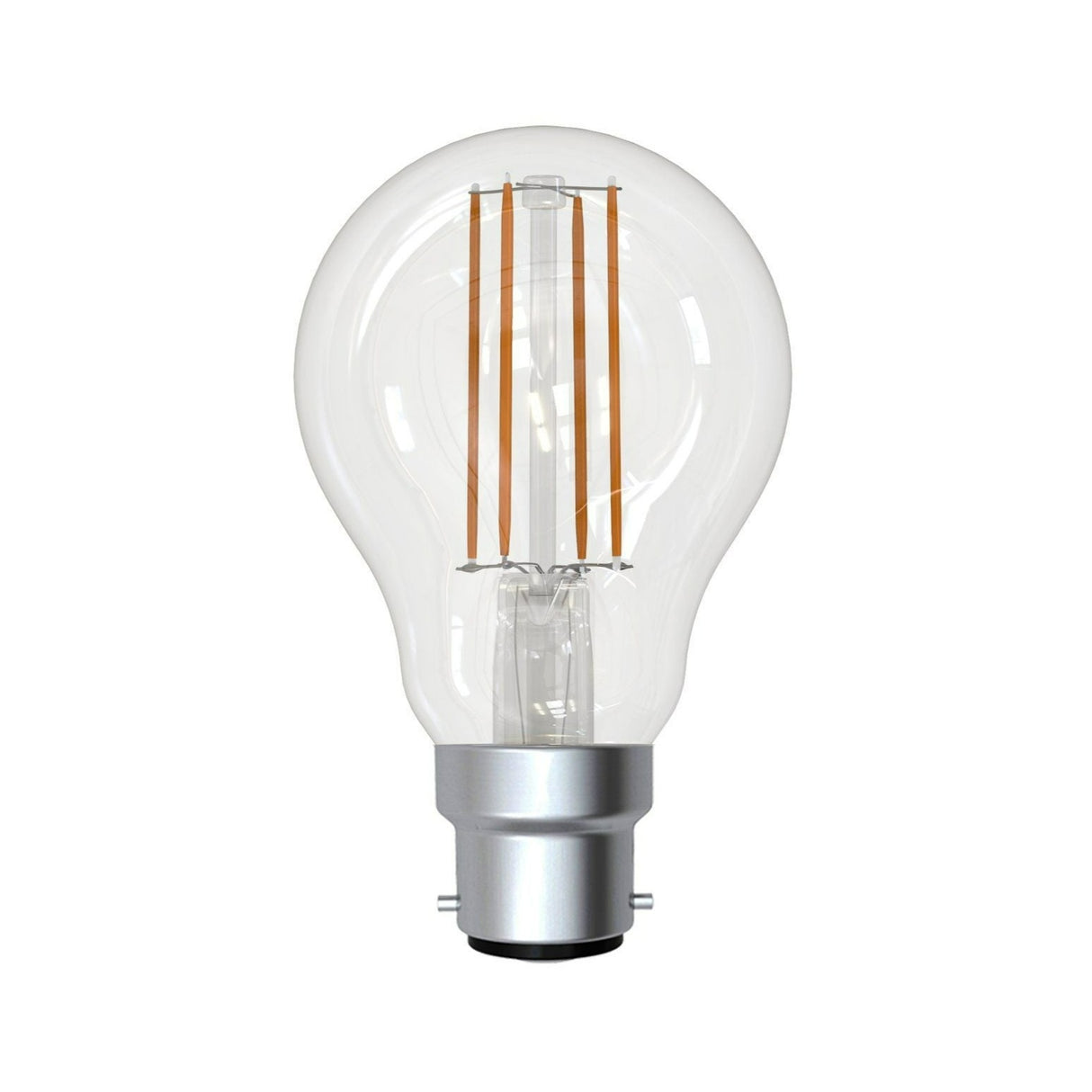 5W B22 LED A60 warm white globe clear (6PCS)
