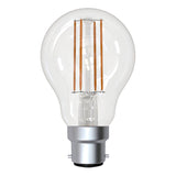 9W B22 LED A60 warm white globe clear (6PCS)
