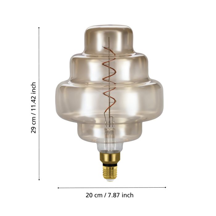 4W E27 LED OR200 globe amber - Clearance