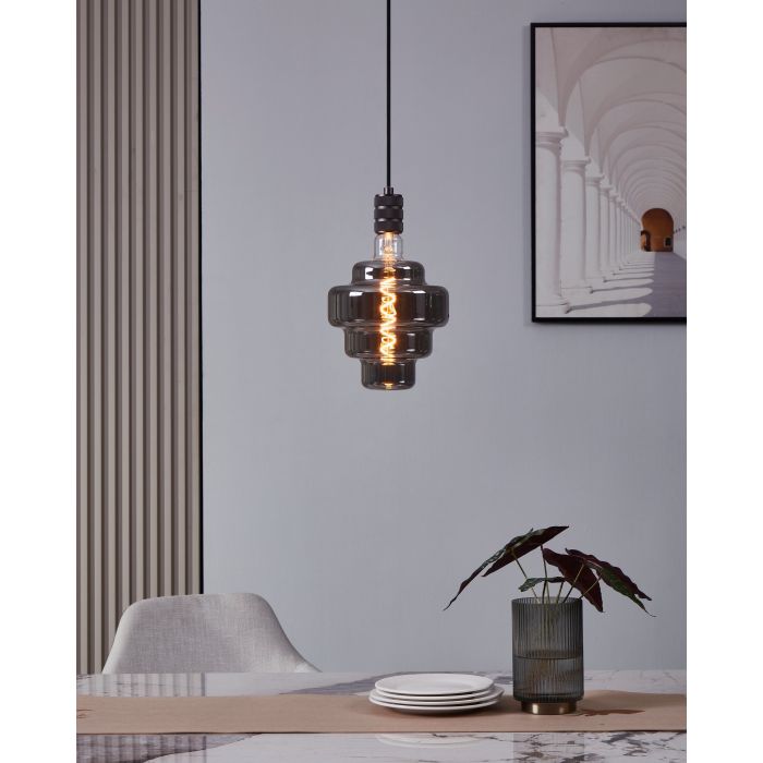 4W E27 LED OR150 globe black vapourised - Clearance
