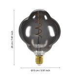4W E27 LED CL150 globe black vapourised - Clearance