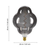 4W E27 LED CL200 globe black vapourised - Clearance