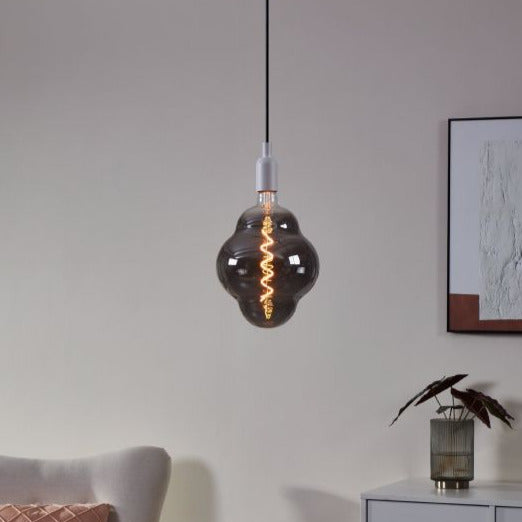 4W E27 LED CL200 globe black vapourised - Clearance