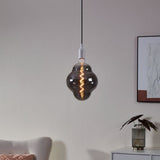 4W E27 LED CL200 globe black vapourised - Clearance