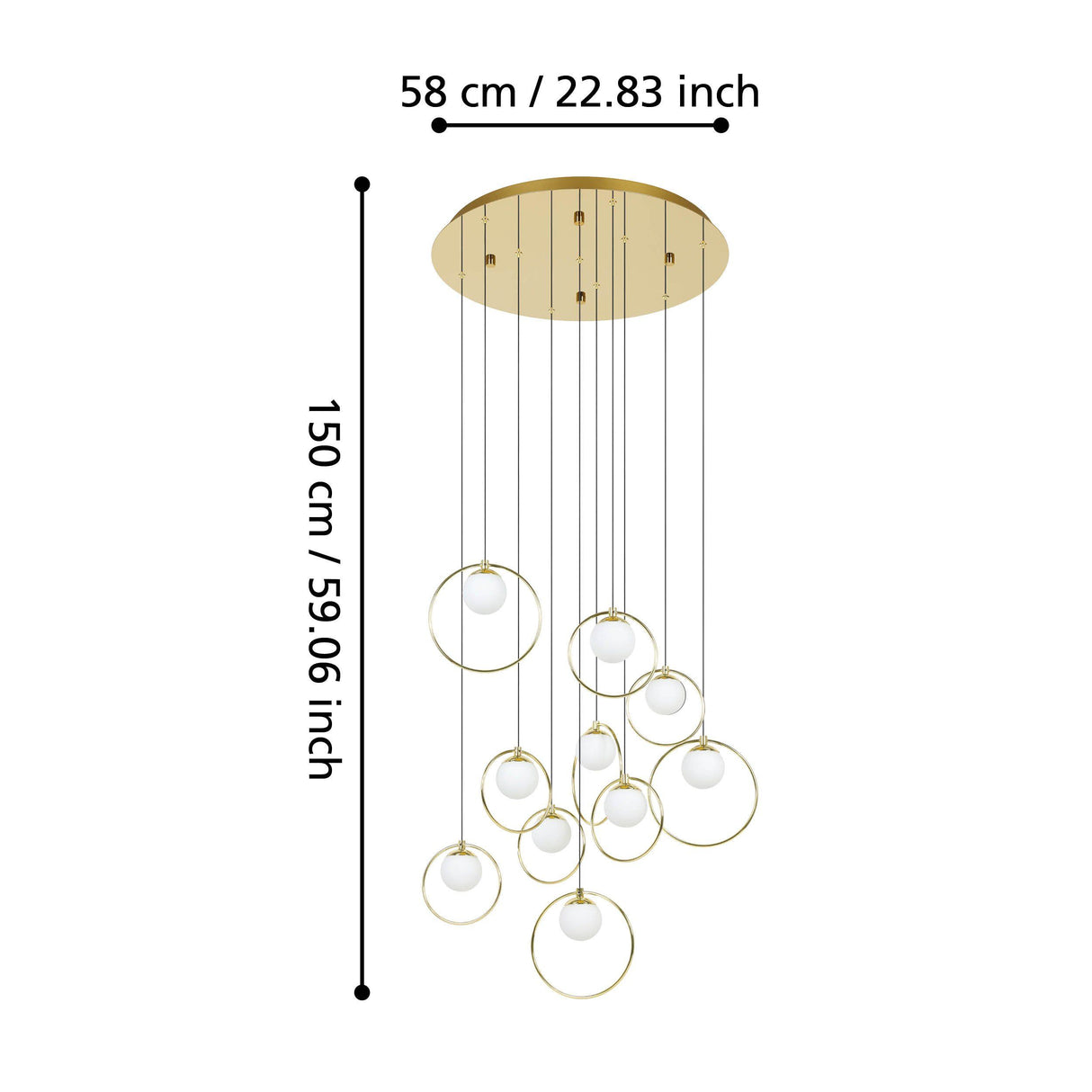 PORTOCOLOM Pendant Light Round 10x3W LED 3000K