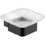Rosa Glass Soap Dish - Matte Black
