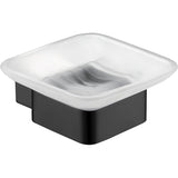 Rosa Glass Soap Dish - Matte Black