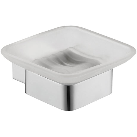 Rosa Glass Soap Dish - Chrome