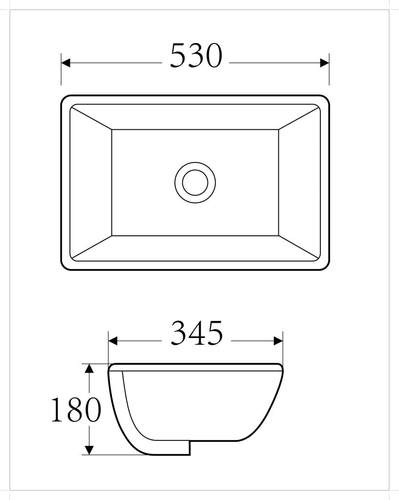Clamont Basin 530 x 345mm- Clearance