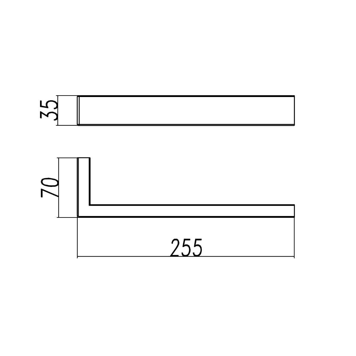 Cavallo AR73 Square Towel Bar 255mm | 5 Finishes