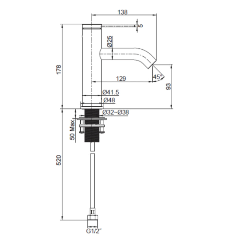 KOHLER Components Single Lever Basin Mixer