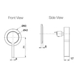 KOHLER Components Wall Mount Single Handle for Basin Mixer - Lever Trim