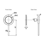 KOHLER Components Wall Mount Single Handle for Basin Mixer- Pin Lever Trim