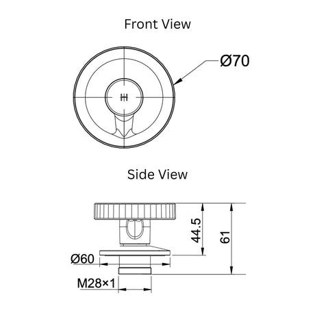 KOHLER Components Wall Top Assembly Industrial Handle