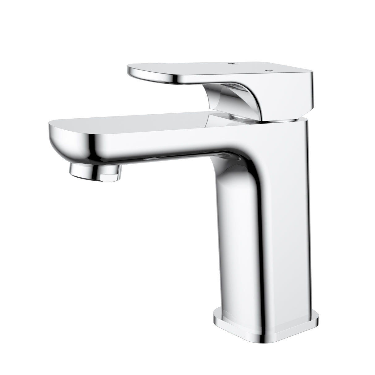 Eden Round Cornered Rectangle Handle Basin Mixer Lead Free