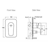 KOHLER ALEO-S Shower/Bath Mixer With Diverter Full Kit (100mm)