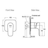 KOHLER ALEO-S Shower/Bath Mixer Full Kit (100mm)