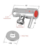 Pentro Round Brass Washing Machine Taps Set