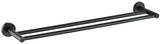 Otus Round Double Towel Rail 600mm - Matte Black