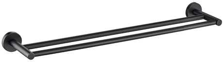 Otus Round Double Towel Rail 600mm - Matte Black