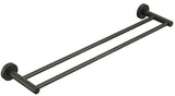 Otus Round Double Towel Rail 600mm - Brushed Gun Metal