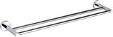 Otus Round Double Towel Rail 600mm - Chrome