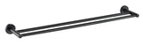 Otus Round Double Towel Rail 750mm - Matte Black