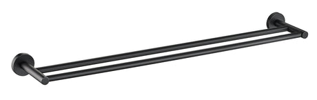 Otus Round Double Towel Rail 750mm - Matte Black