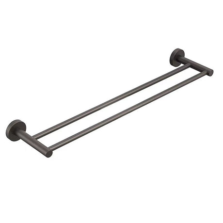 Otus Round Double Towel Rail 750mm - Brushed Gun Metal