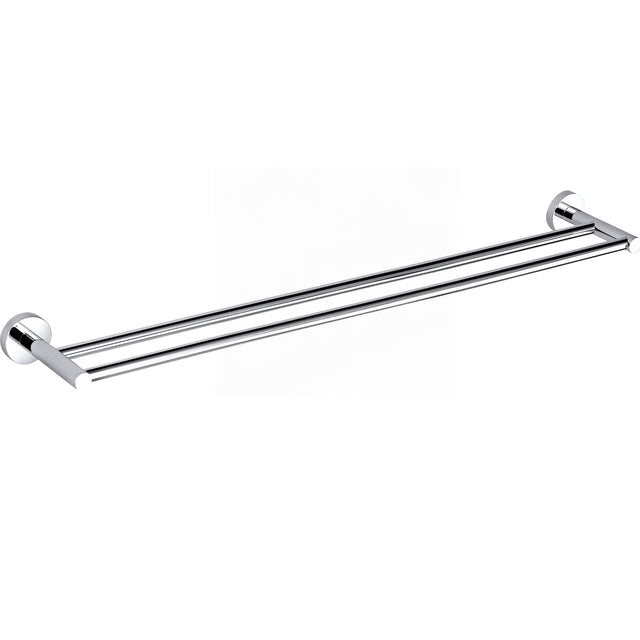 Otus Round Double Towel Rail 750mm - Chrome