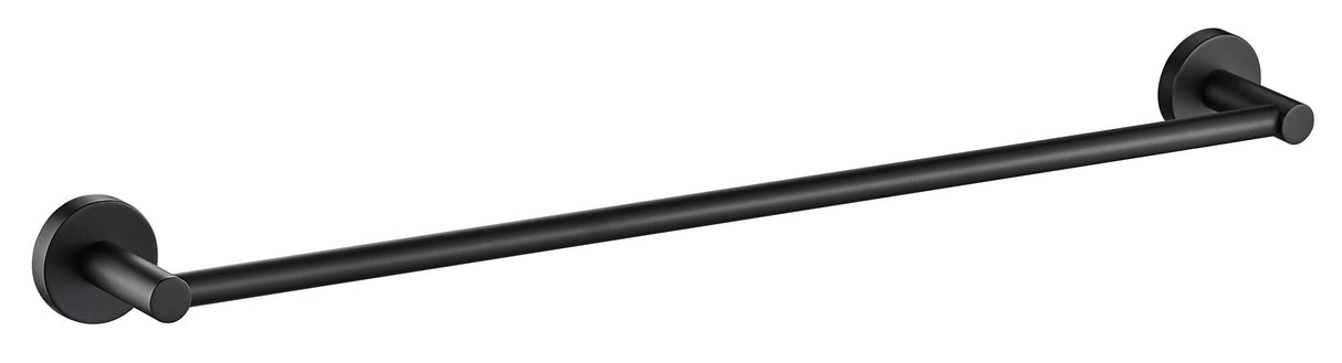 Otus Round Single Towel Rail 600mm - Matte Black